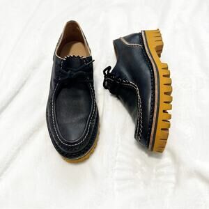 Cotelac lace up black leather loafer shoes size EU 40 elegant made in portugal